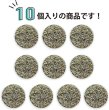 画像4: メタルボタン フラット 足つき 幾何学模様 【ゴールド】 金 ボタン スーツボタン ジャケットボタン 10個入り 【20mm】 ボタンマート B-528 (4)