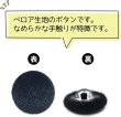 画像3: ベロアボタン 【ブラック】 黒 くるみボタン ボタン 飾りボタン つつみボタン 8個入り 【18mm】 ボタンマート B-656 (3)