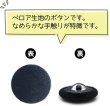 画像3: ベロアボタン 【ブラック】 黒 くるみボタン ボタン 飾りボタン つつみボタン 6個入り 【25mm】 ボタンマート B-658 (3)