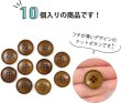 画像4: ナットボタン 四つ穴ボタン 【ブラウン】 茶色 フチ薄 スーツボタン ベーシック ウッド ボタン 10個入り 【20mm】 ボタンマート B-801 (4)