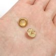 画像6: オーロラ ラメボタン 足つき 【オレンジ】 金フチ ボタン グリッター かわいい 8個入り 【11.5mm】 ボタンマート B-871 (6)