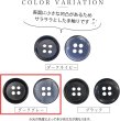 画像3: 四つ穴ボタン 【ダークグレー】 ボタン 手触り加工 樹脂ボタン スーツボタン ジャケット 8個入り 【15mm】 ボタンマート B-876 (3)